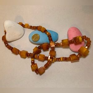 Amber Necklace - chunky, post-modern, artsy. 100% Ukrainian amber.unique!